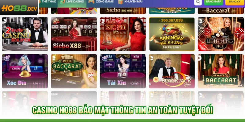 Casino HO88 1 Casino HO88 bảo mật thông tin an toàn tuyệt đối
