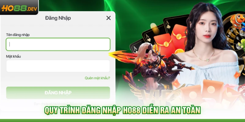 Quy trình đăng nhập HO88 diễn ra an toàn